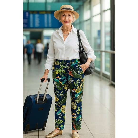 Chico’s Toucan Rain Forest Ankle Pants size 00 - Picture 8 of 8